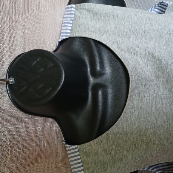 J.Crew Gray Blue Striped Sleeveless Contrast Top - Picture 2 of 6